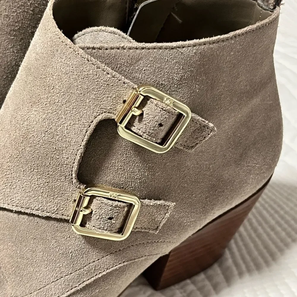 Michael Kors Gray Suede Loni Ankle Booties (7)